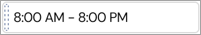 Screenshot of a shift with one job displaying the job color as a dashed border