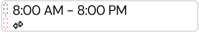 Screenshot of shift with two jobs showing job colors with dashed borders